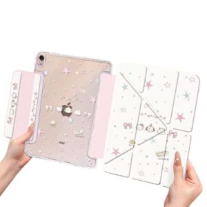 Bow Tie Kitten Protective Case for iPad 11th Generation – Slim Smart Cover with Pencil Slot