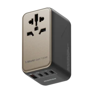 Momax 1-World Universal 4-Port Travel GaN Charger 120W + USB-C Cable