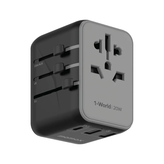 Momax 1-World 3-Port Travel Charger 20W