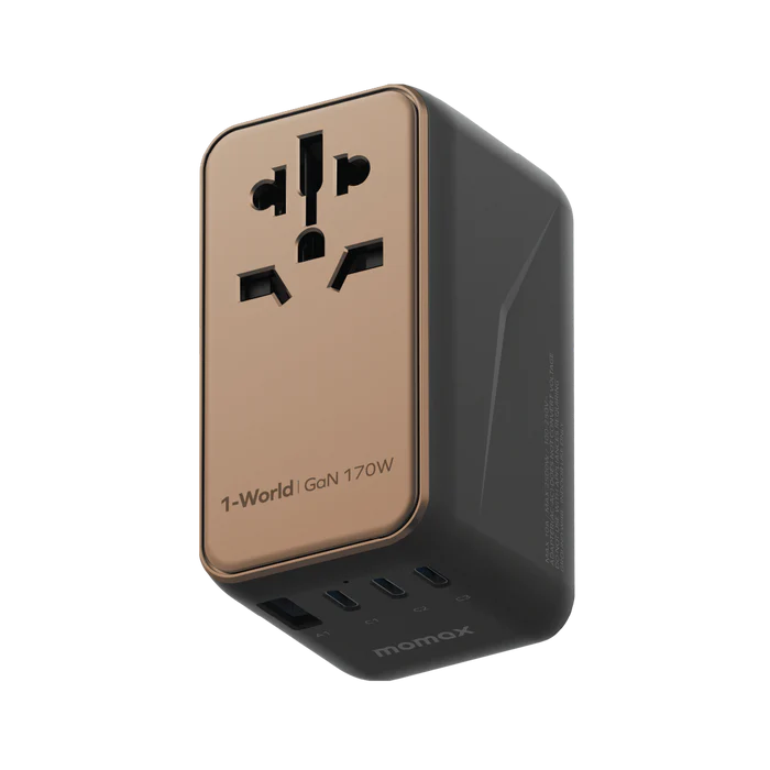 Momax 1-World 4-Port GaN Travel Charger 170W + USB-C Cable