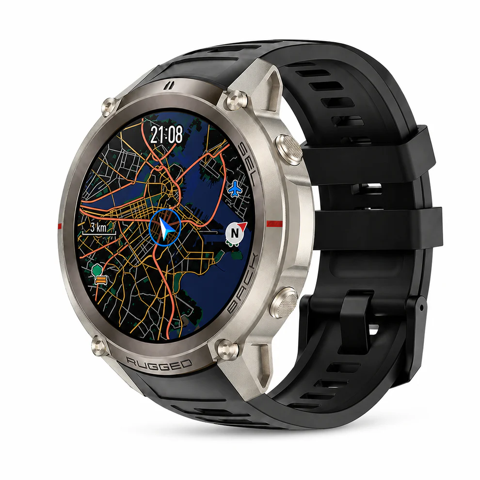 VWAR T-Rex 4 (DM59) GPS Offline Maps Smartwatch for Men, 5ATM Waterproof