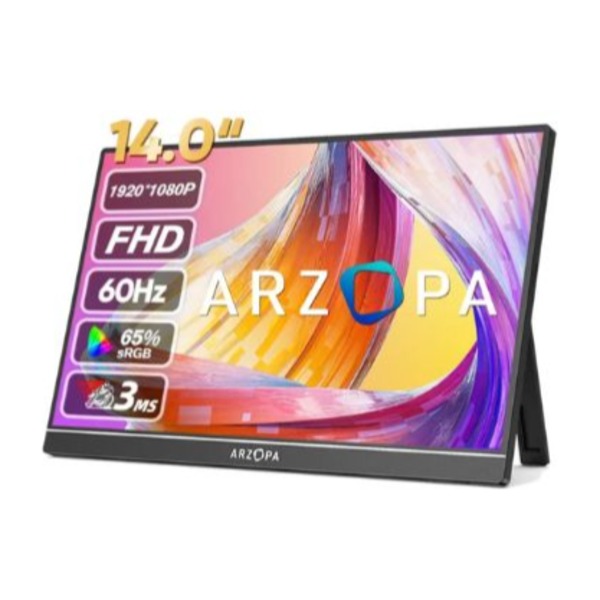 ARZOPA A1S Portable Monitor Kickstand, 14.0" 1080P