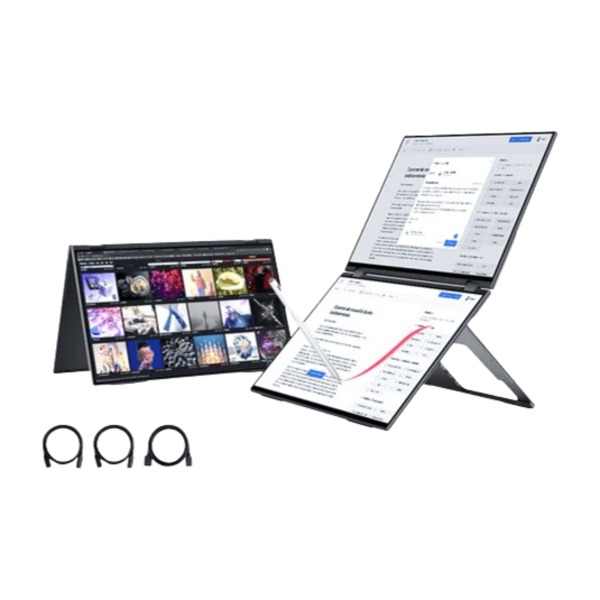 EHOMEWEI Dual Screen Portable Monitor Drive-free 2K 16” 100I-P3 For Laptop Win Macbook 【X2Pro】